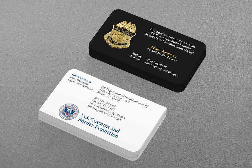 U.S. Department of Homeland Security CBP Business Cards