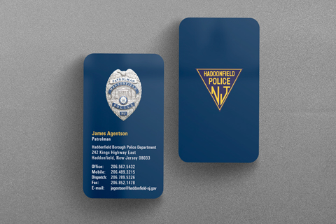 Haddonfield NJ Police Business Card