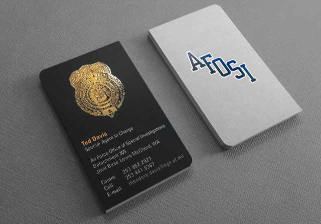 Law Enforcement Business Card with Spot UV