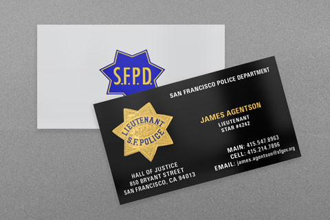 San Francisco Police Department Business Card