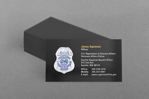 US Dept of Veterans Affairs Police Business Card