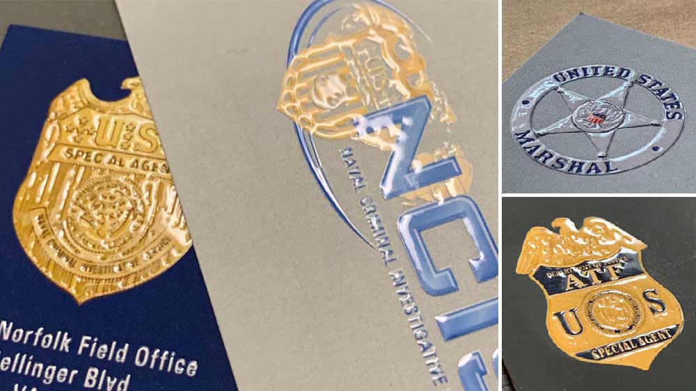 19pt Suede Raised Spot UV Badge card